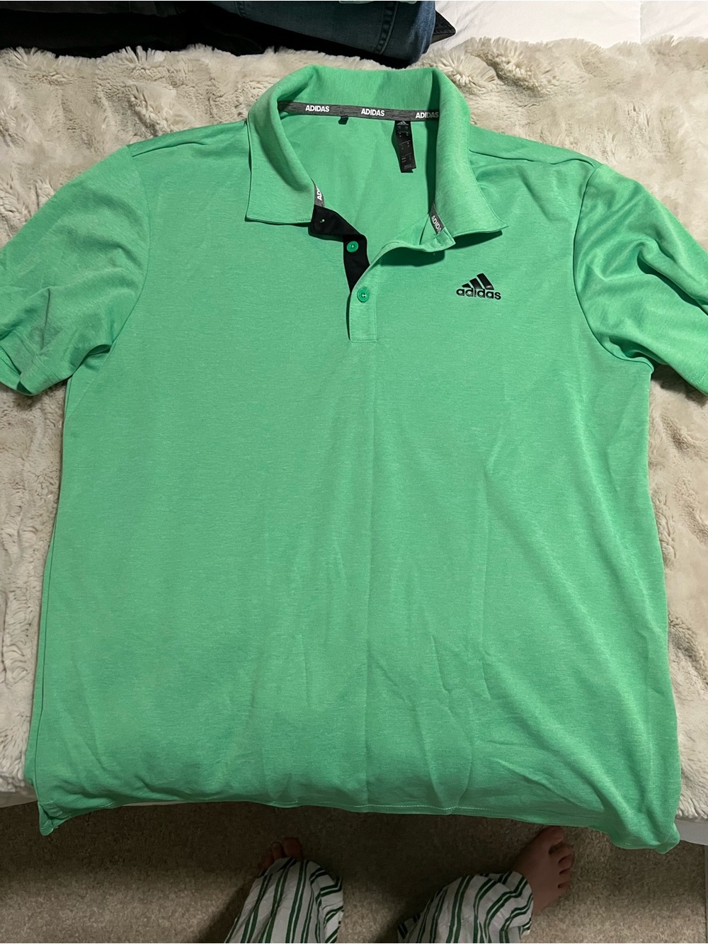 Adidas Men's Green Polo Golf Shirt